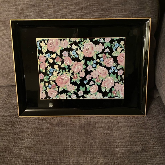 Otagiri Lacquer Tavistock Serving Floral Tray